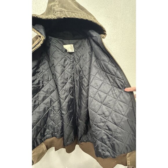 Carhartt JQ282 Mens Jacket Coat XXL 2XL Brown Duck Canvas Chore Barn USA Vintage - Picture 5 of 6